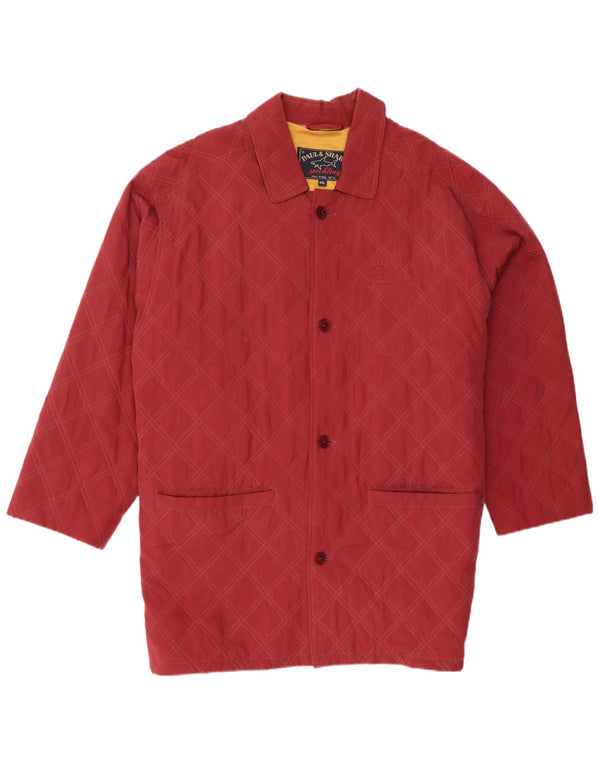 Paul & Shark Manteau matelassé pour homme UK 44 2XL Bordeaux Soie