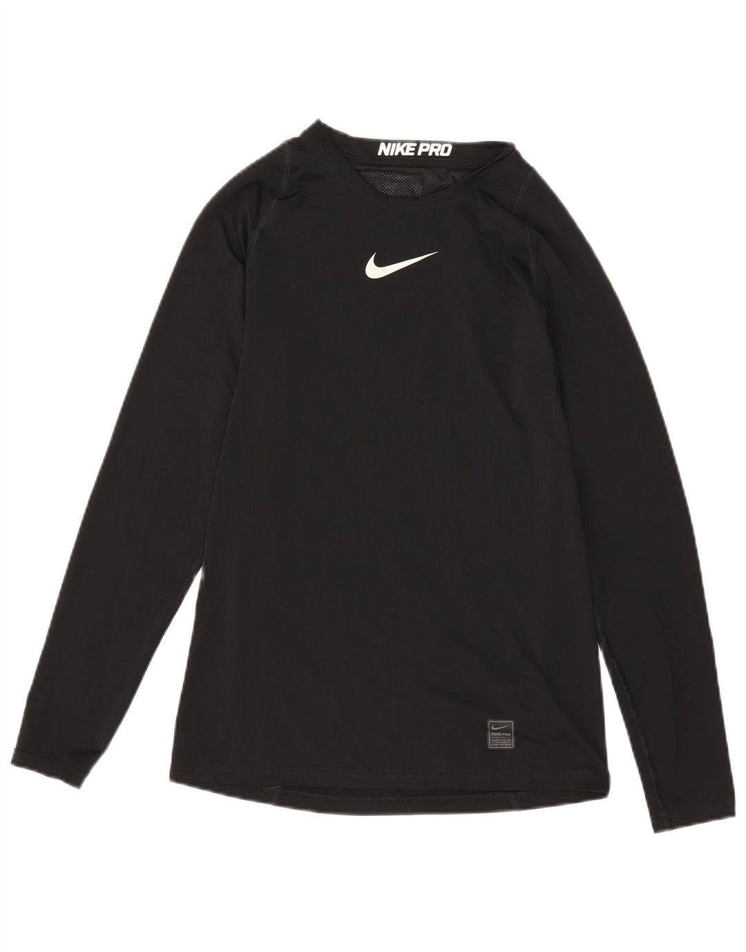 Nike Hommes Dri Fit Graphic Haut à manches longues Petit Noir Polyester