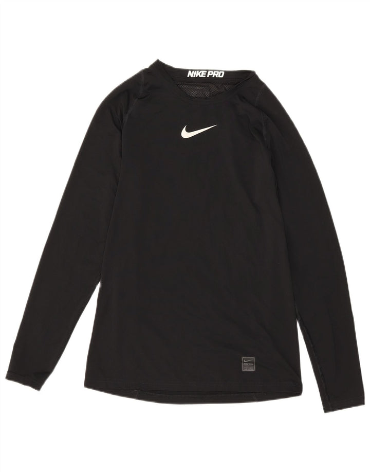 Nike Hommes Dri Fit Graphic Haut à manches longues Petit Noir Polyester