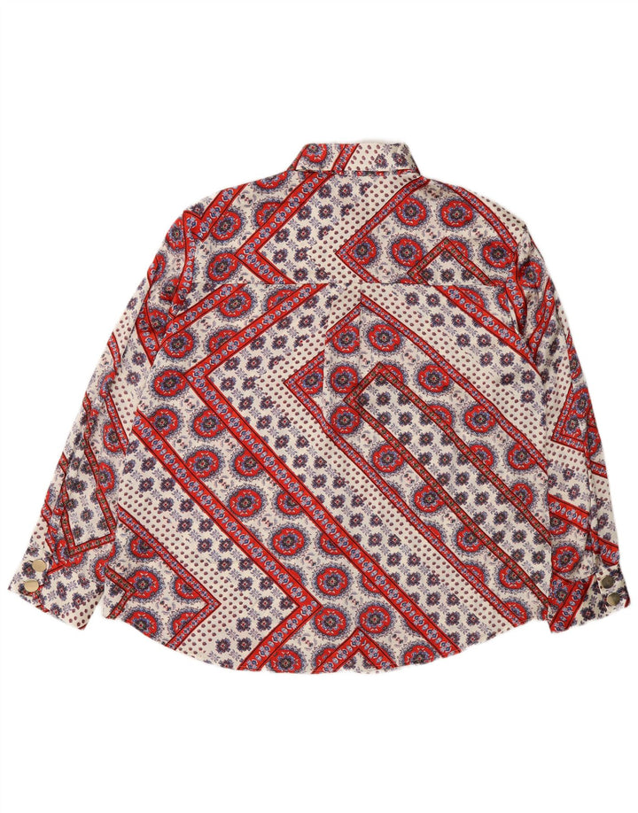 Zara Femme Chemisier UK 16 Grand Polyester Floral Multicolore