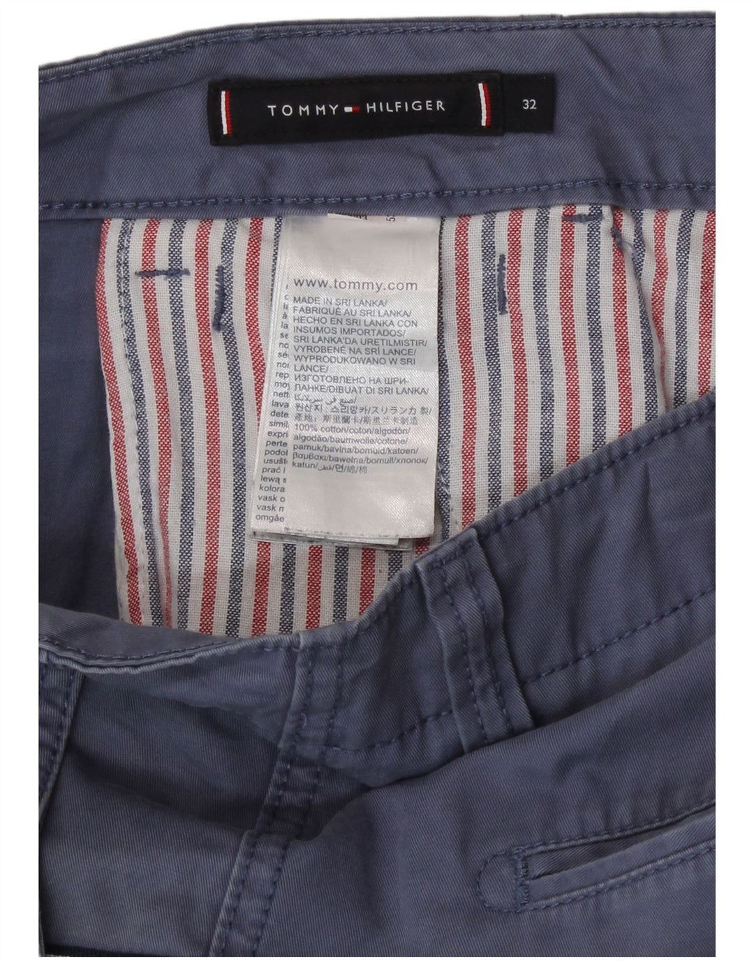 Tommy Hilfiger Short Cargo Homme W32 Bleu Moyen Coton