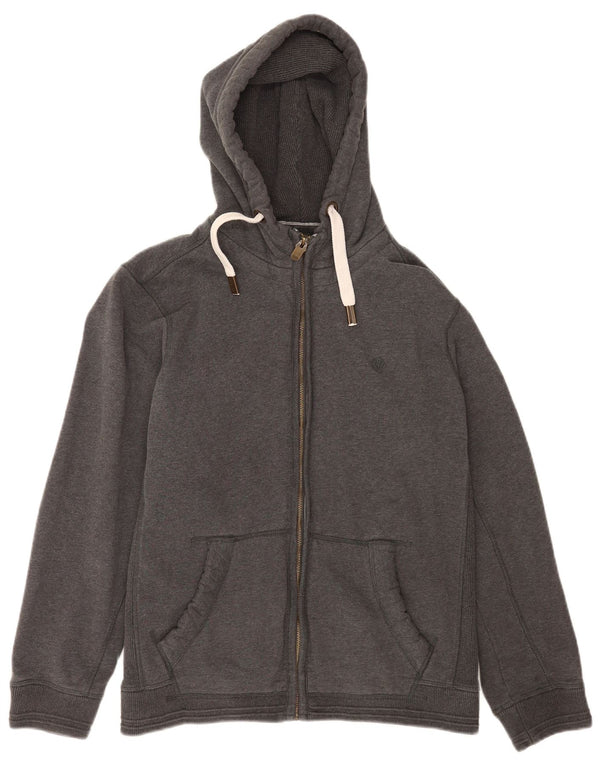 Fat Face Pull à capuche zippé pour homme Grand coton gris