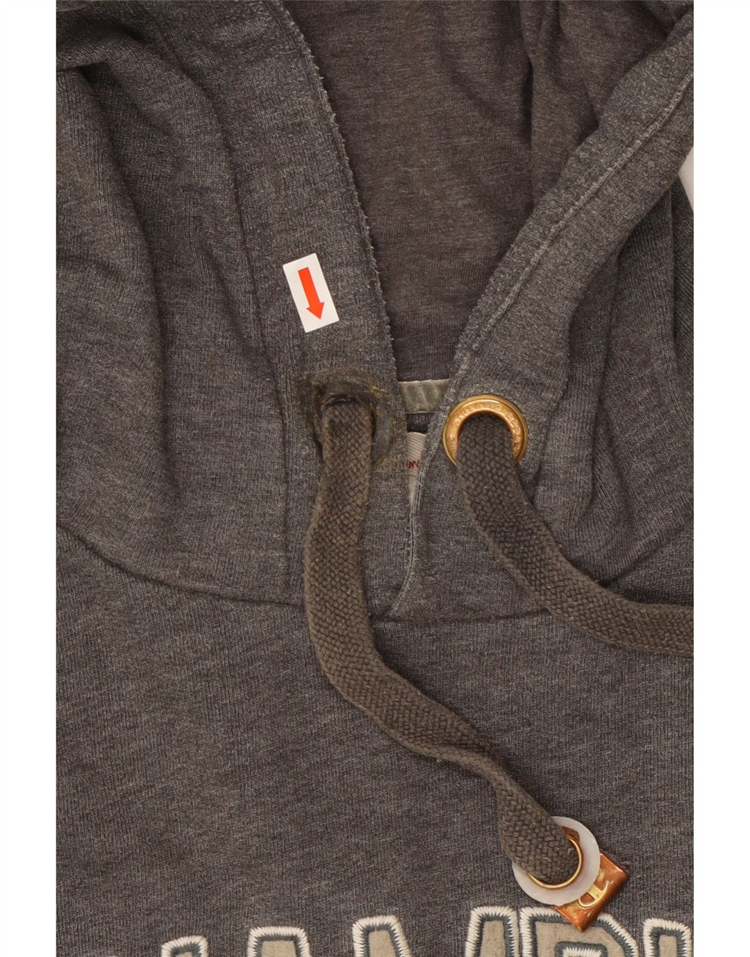 CHAMPION Pull à capuche graphique pour femme UK 16 Large Gris Coton