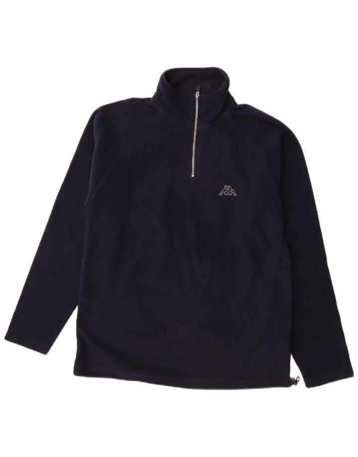 KAPPA Pull Polaire Col Zippé Homme Bleu Marine Moyen Polyester
