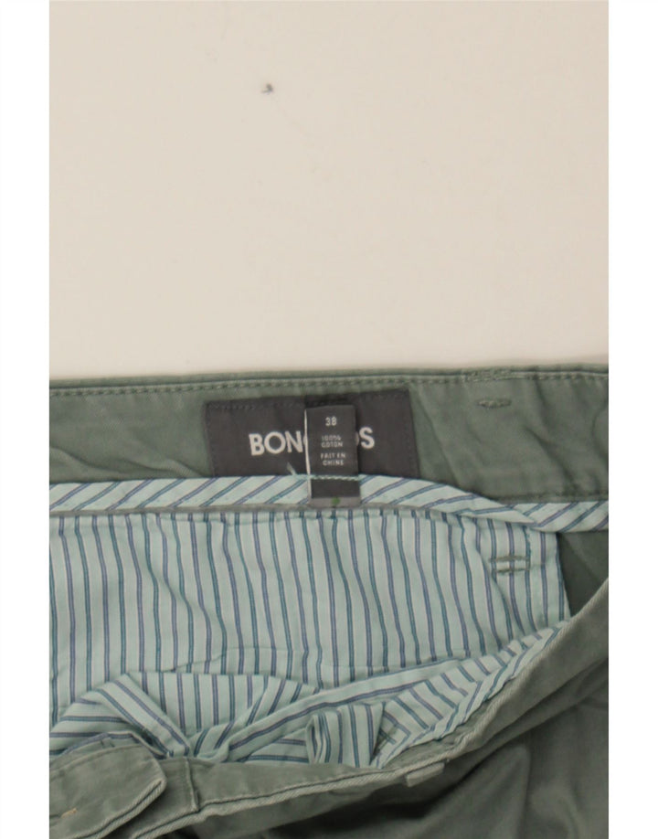 BONOBOS Mens Chino Shorts W38 XL Green Cotton Vintage BONOBOS and Second-Hand BONOBOS from Messina Hembry 