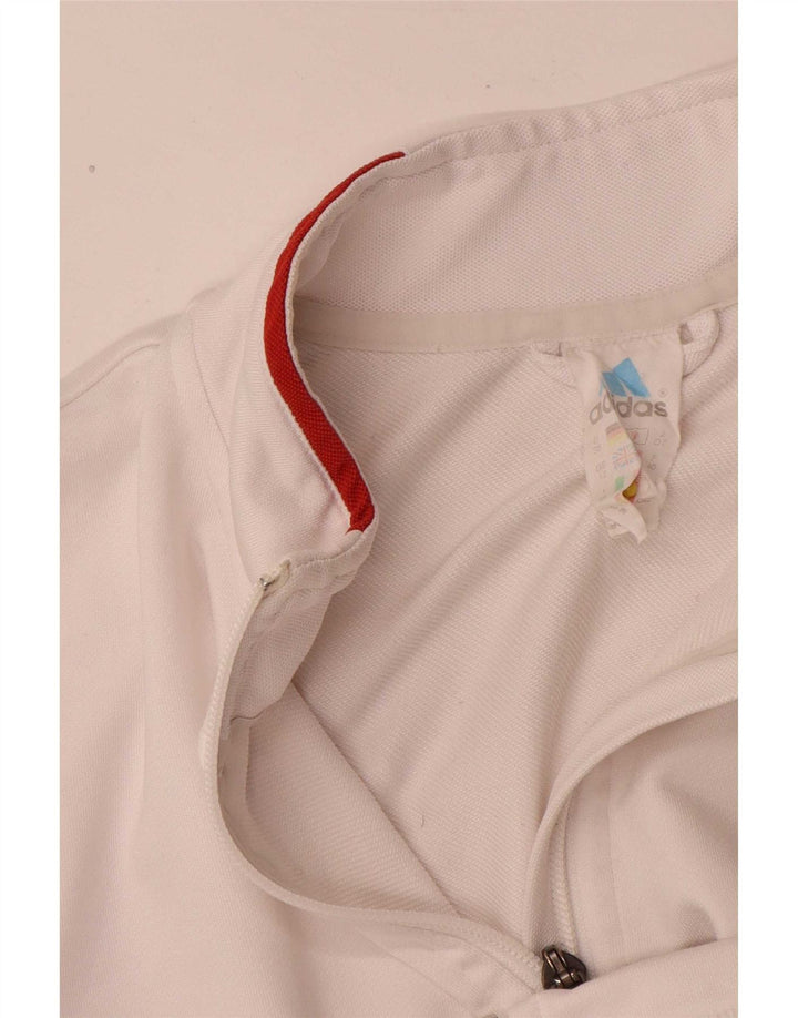 Adidas Veste de survêtement pour homme UK 12 Medium Blanc Polyester