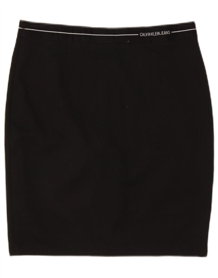 CALVIN KLEIN Femme Jupe Crayon Large W32 Noir Polyester