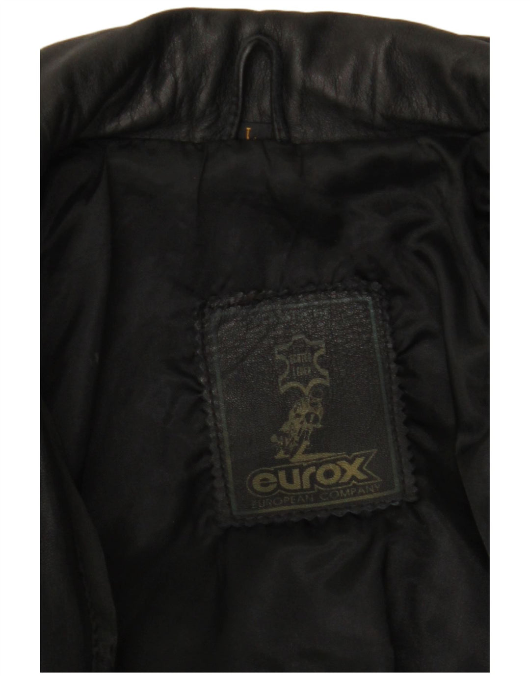 EUROX Veste de course en cuir graphique pour homme UK 40 Grand cuir noir