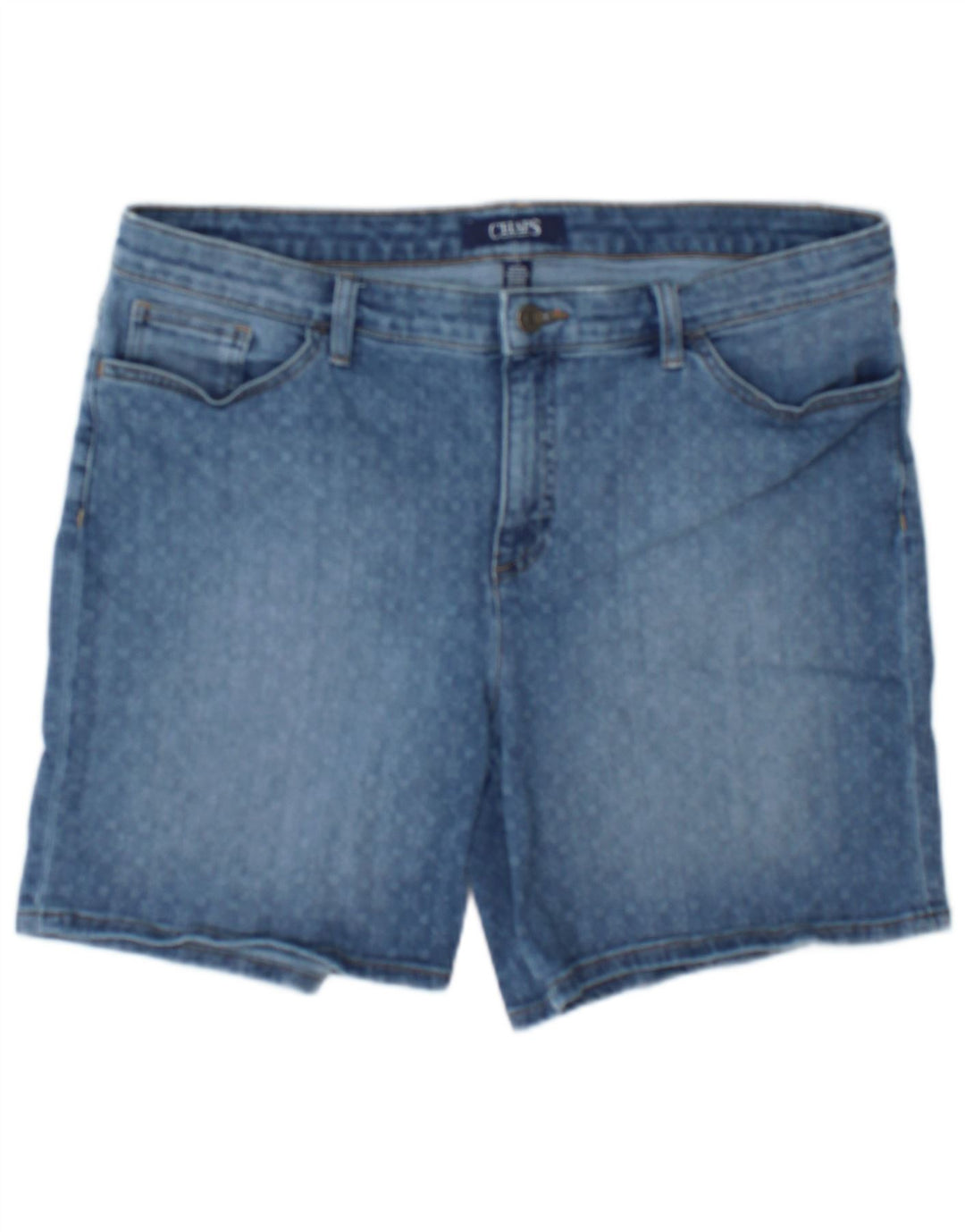 Chaps Short en jean pour femme US 14 XL W36 Bleu à pois en coton