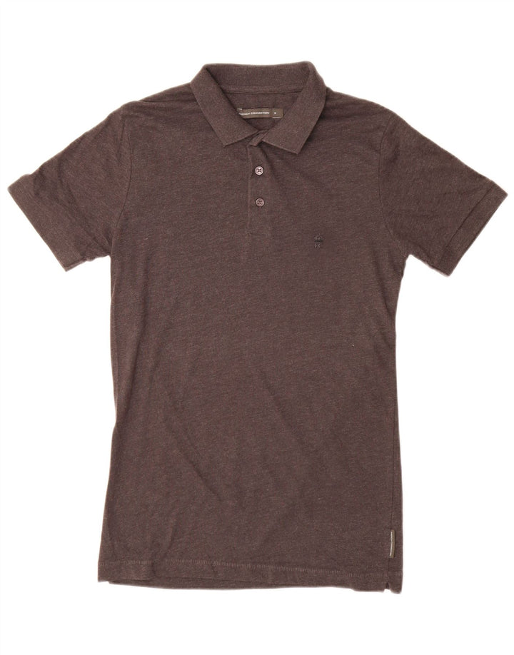 French Connection Polo Homme Petit Gris Coton