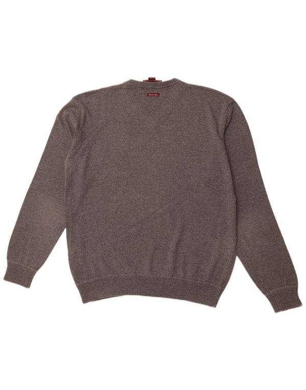 MARLBORO CLASSICS Pull Col V Homme XL Gris Laine