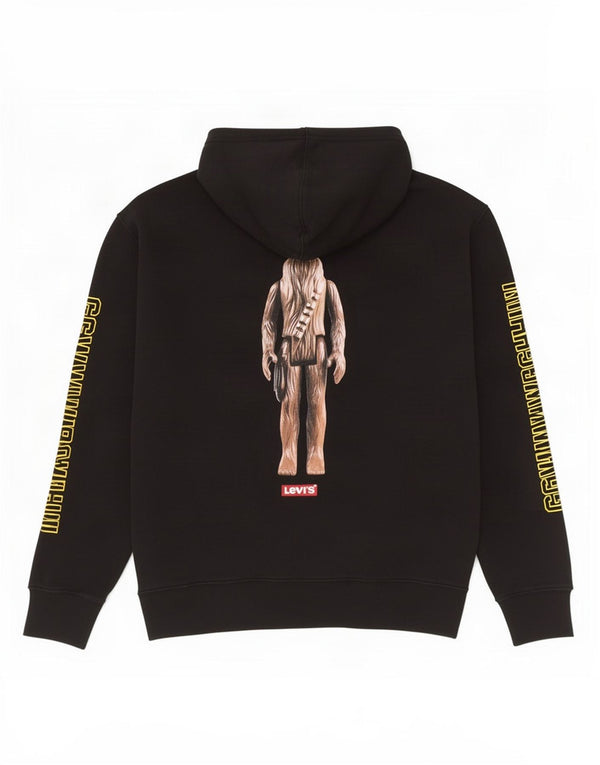 Levi's Pull à Capuche Graphique Homme Noir Coton Large