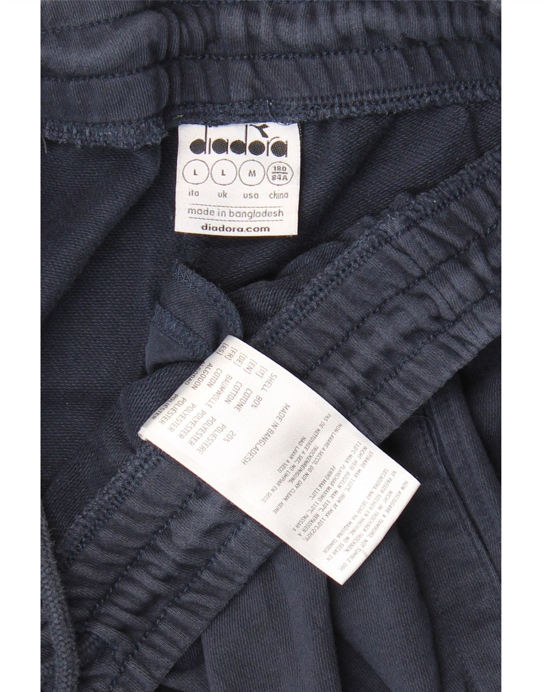 DIADORA Pantalon de Survêtement Homme Joggers Large Bleu Marine Coton