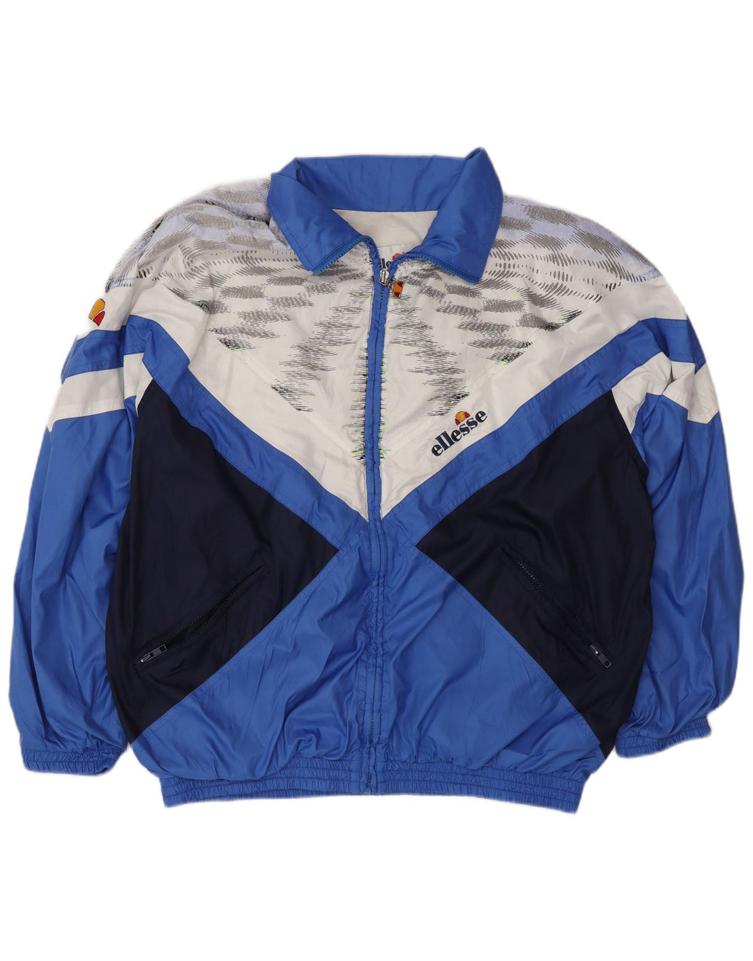 Ellesse Survêtement complet pour homme IT 50 Large Bleu Colorblock Polyester