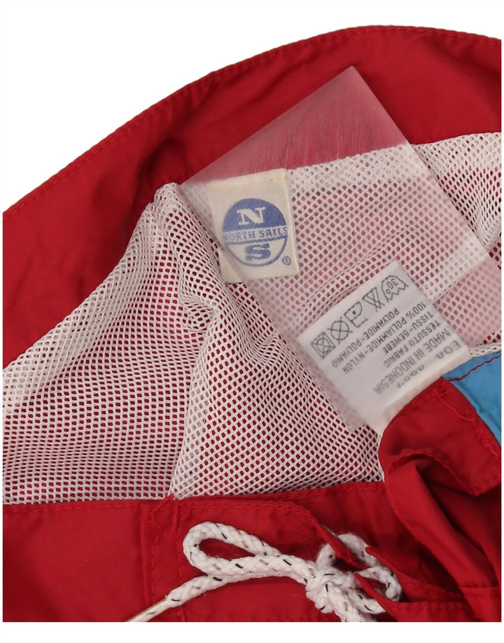 NORTH SAILS Short de Bain Graphique Homme Large Rouge Colorblock Polyamide