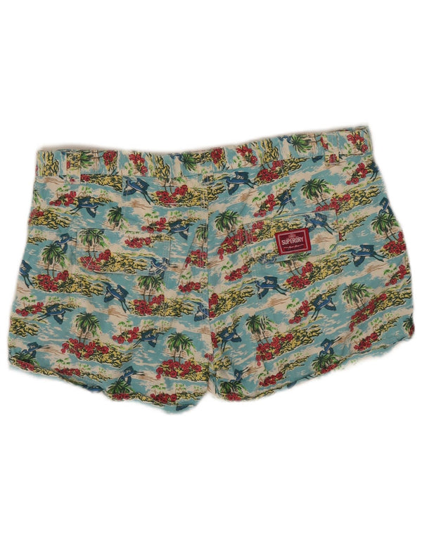 Superdry Short de Bain Femme UK 14 Moyen Multicolore Floral Hawaïen