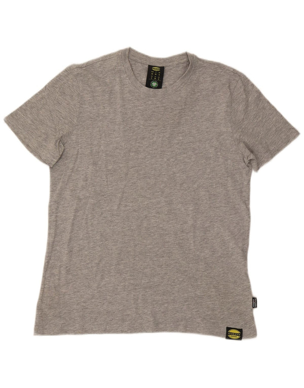 Diadora T-Shirt Femme UK 16 Large Gris Moucheté Coton