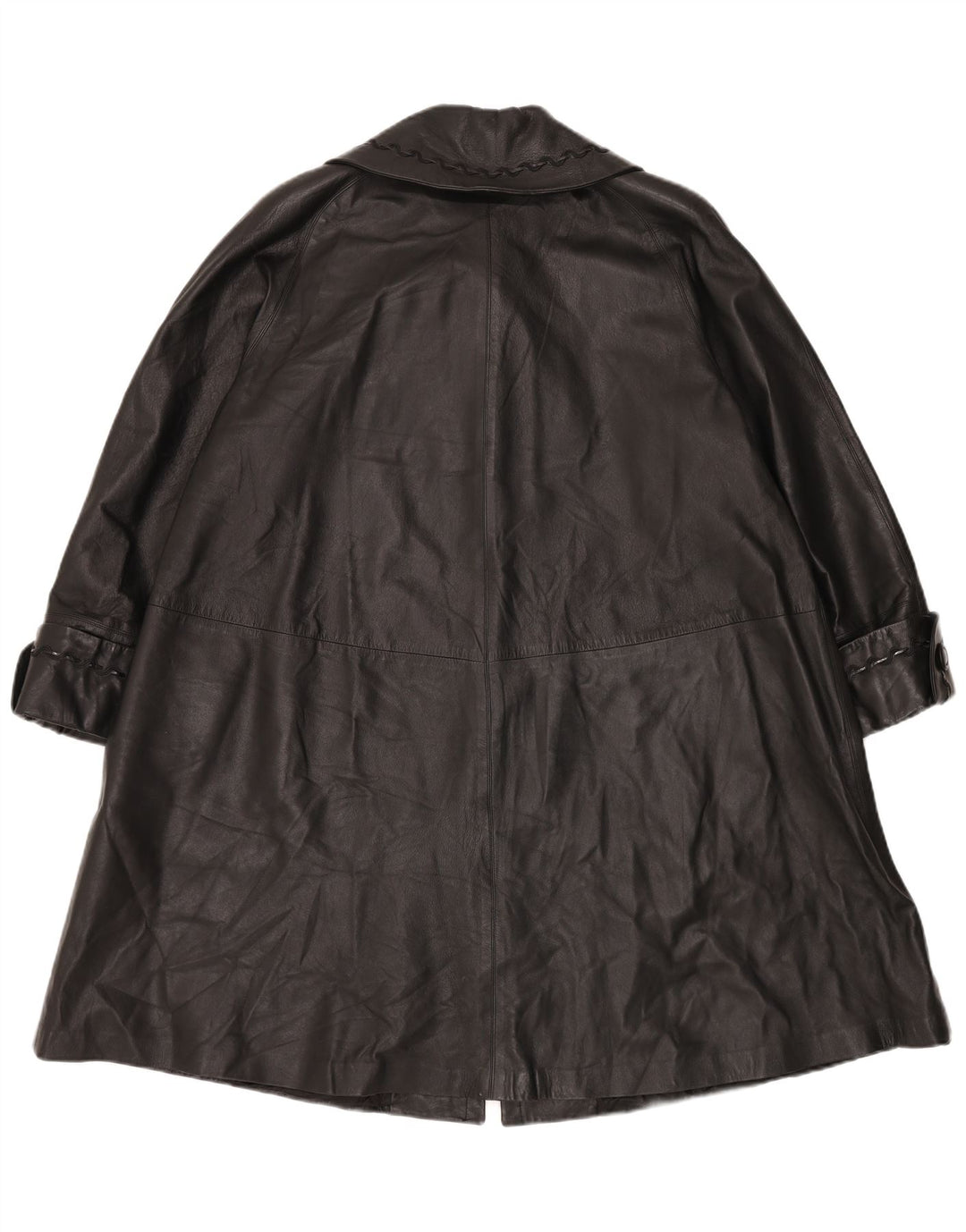 Conbipel Manteau en Cuir Oversize Femme IT 42 Cuir Noir Moyen