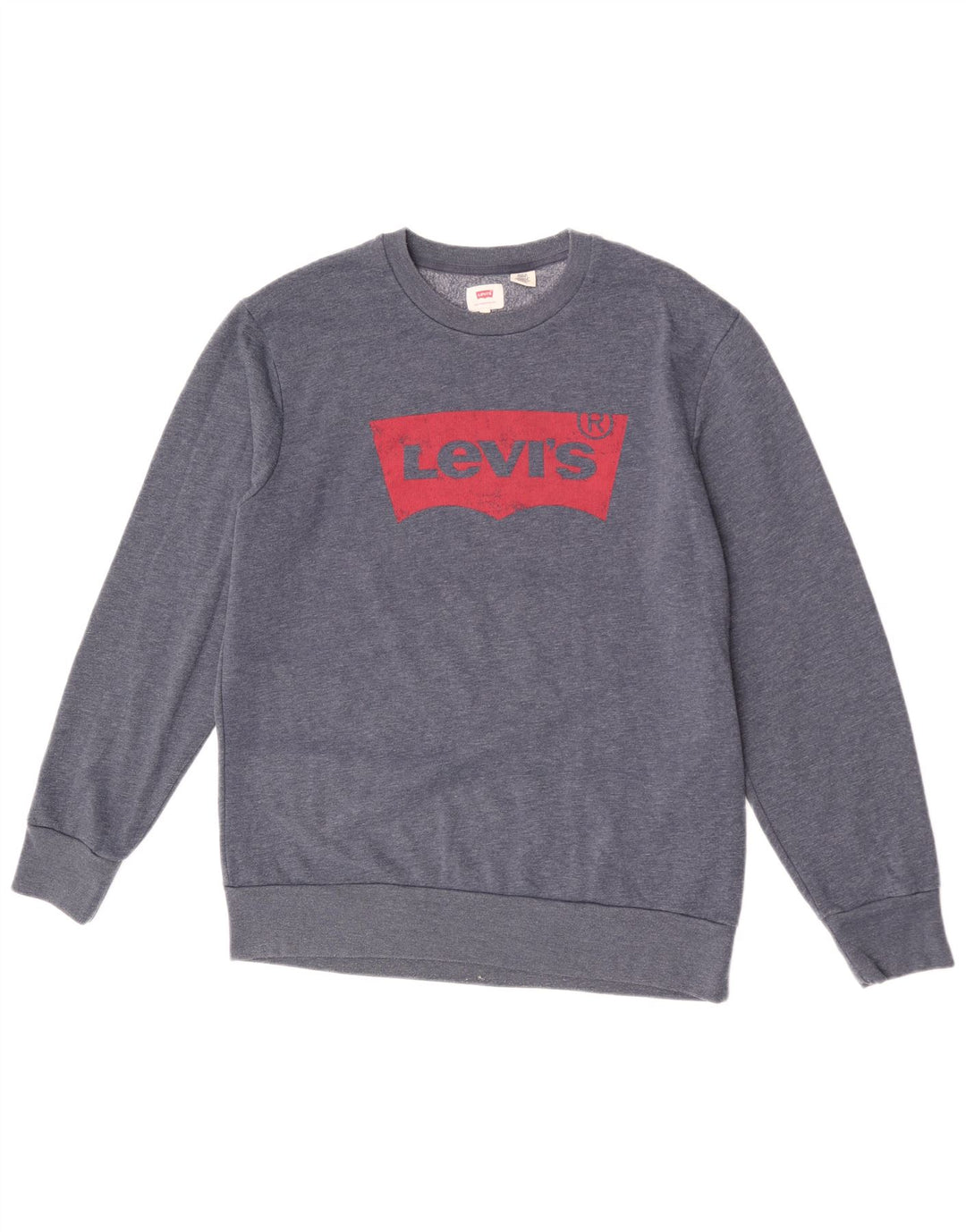 Levi's Graphic Sweatshirt Jumper XL Homme Bleu Marine Moucheté Coton