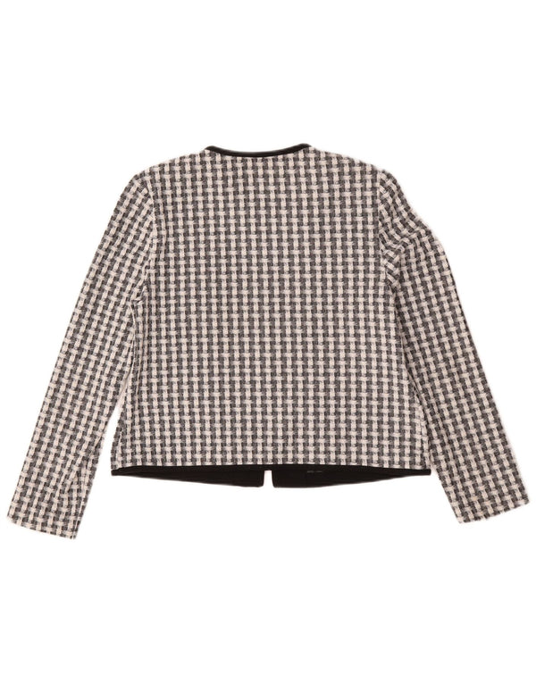 Marks & Spencer Veste Boléro Femme UK 12 Medium Noir Check Polyester
