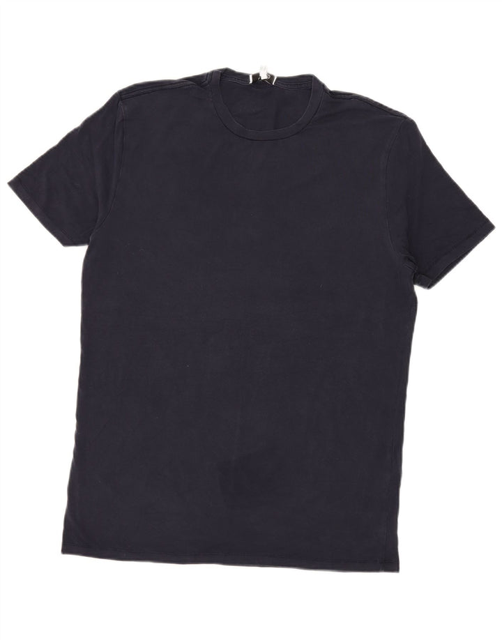 Reiss Homme T-Shirt Top Large Bleu Marine Lyocell