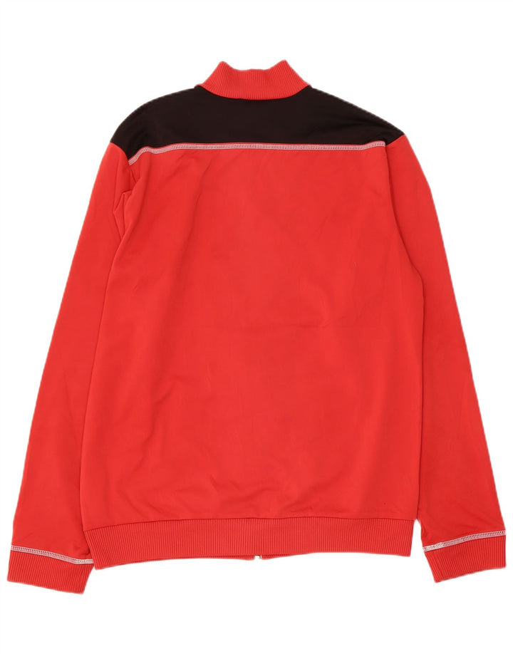PUMA Boys Graphic Tracksuit Top Jacket 15-16 Years Red Colourblock