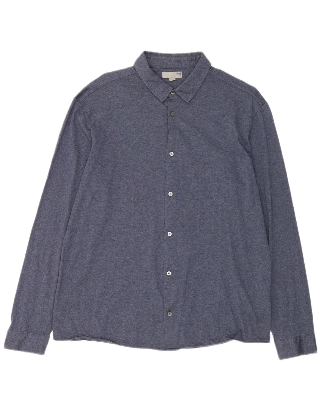 Cos Chemise Homme Large Bleu Marine Coton