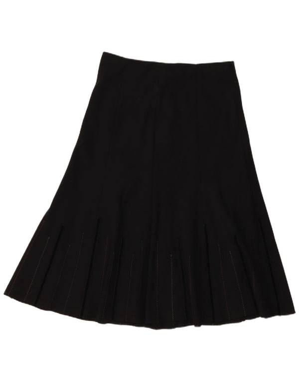 Marks & Spencer Jupe trapèze pour femme UK 12 Medium W32 Noir Polyester