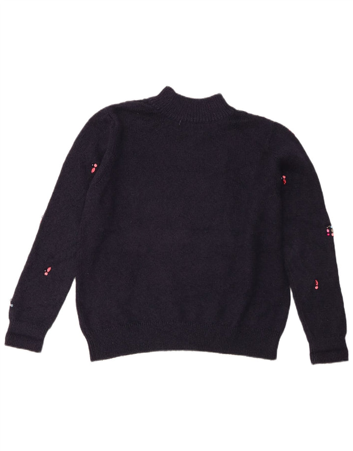 Marks & Spencer Pull à col roulé pour femme UK 12 Bleu marine moyen
