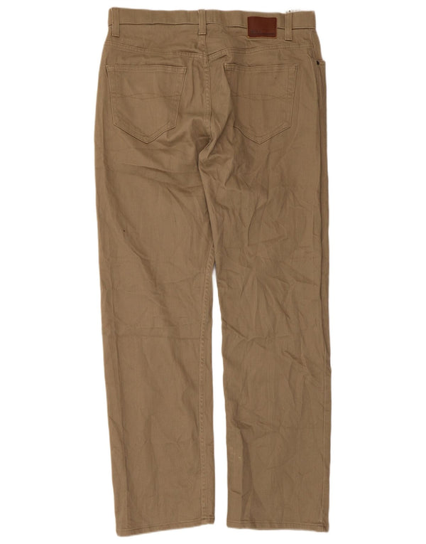 Marks & Spencer Pantalon décontracté droit Blue Harbor pour homme W36 L31 Beige