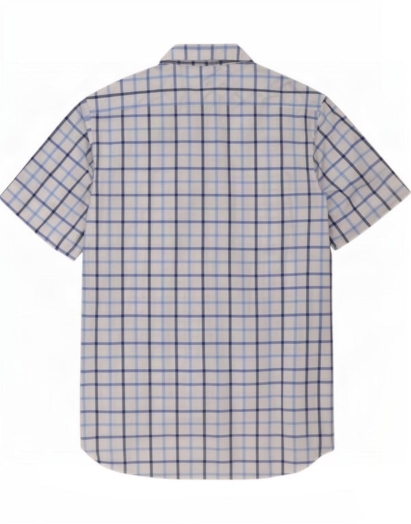 Tommy Hilfiger Chemise à manches courtes homme en coton à carreaux blanc moyen