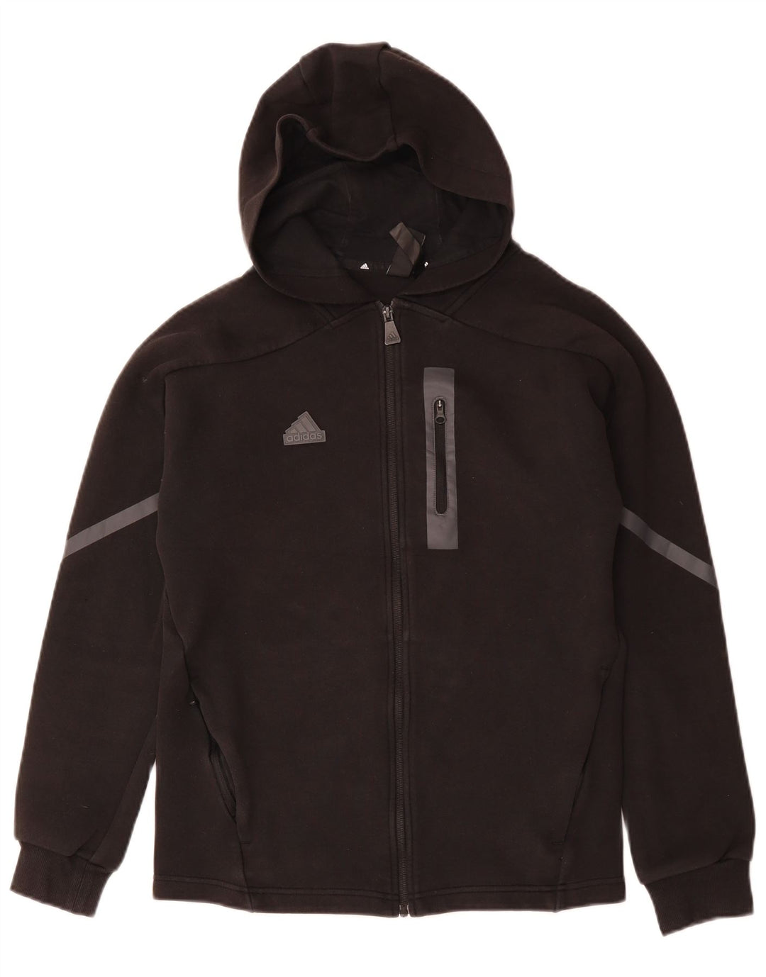 ADIDAS Pull à capuche zippé pour homme Petit Noir