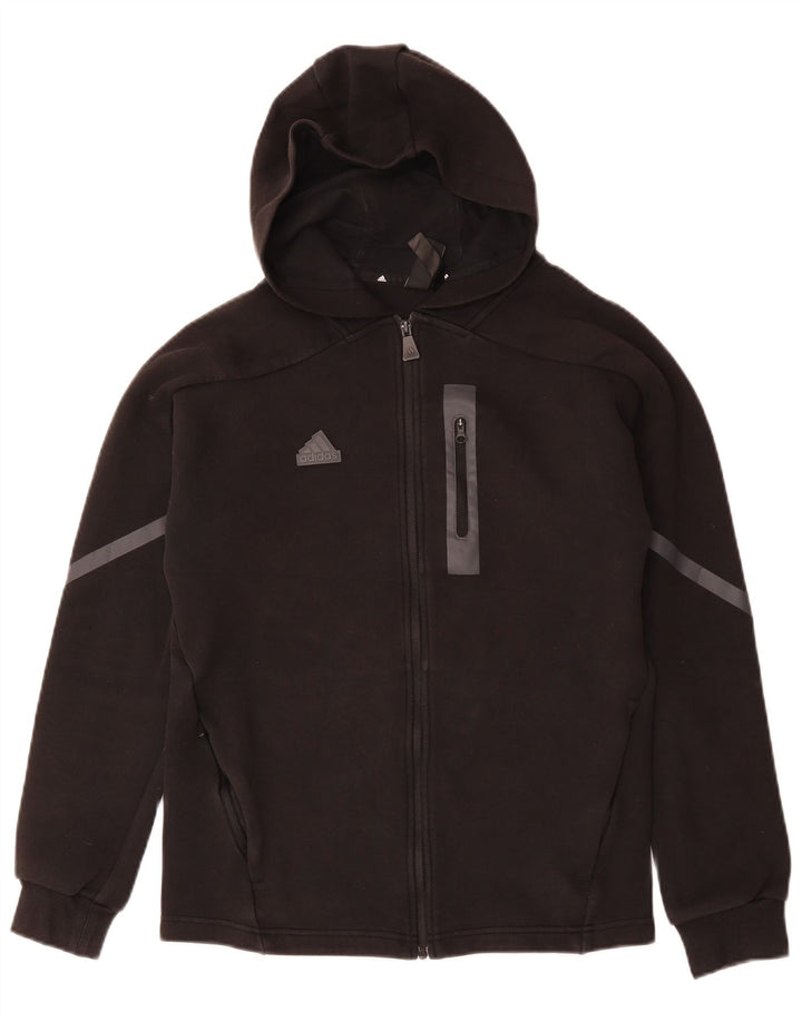 ADIDAS Pull à capuche zippé pour homme Petit Noir