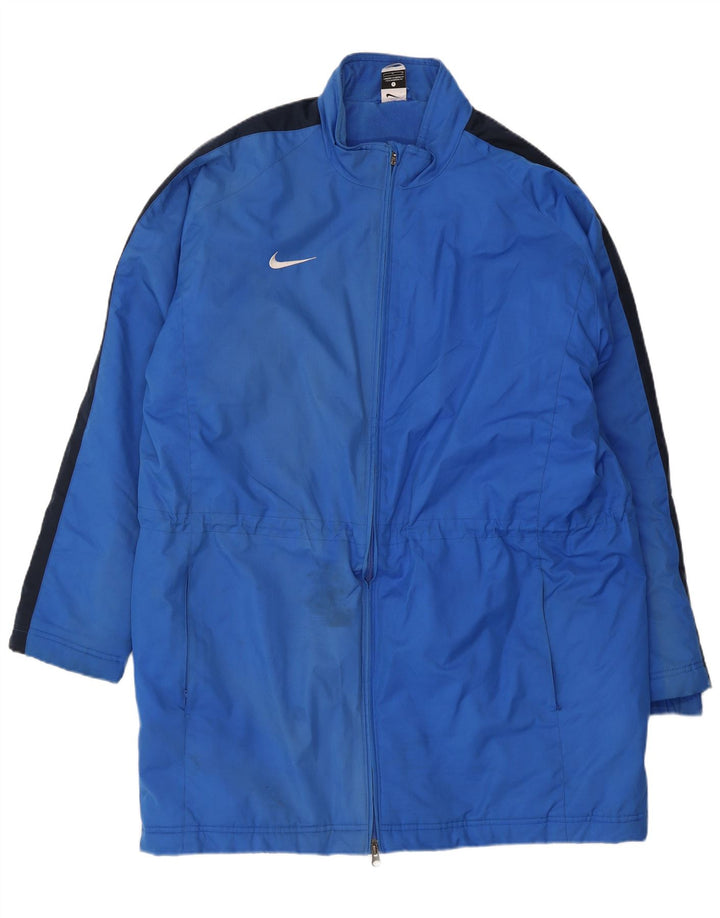 Nike Manteau coupe-vent graphique pour homme UK 40 Grand Bleu Colorblock Polyester