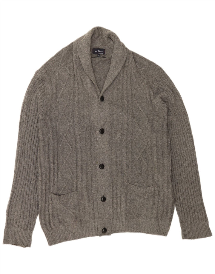 Marks & Spencer Pull Cardigan Blue Harbour pour Homme 2XL Gris Moucheté