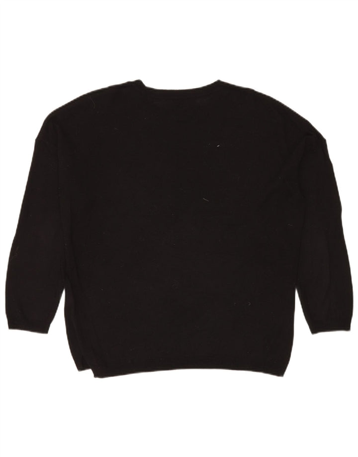 Marks & Spencer Pull à col rond pour femme UK 14 Noir moyen