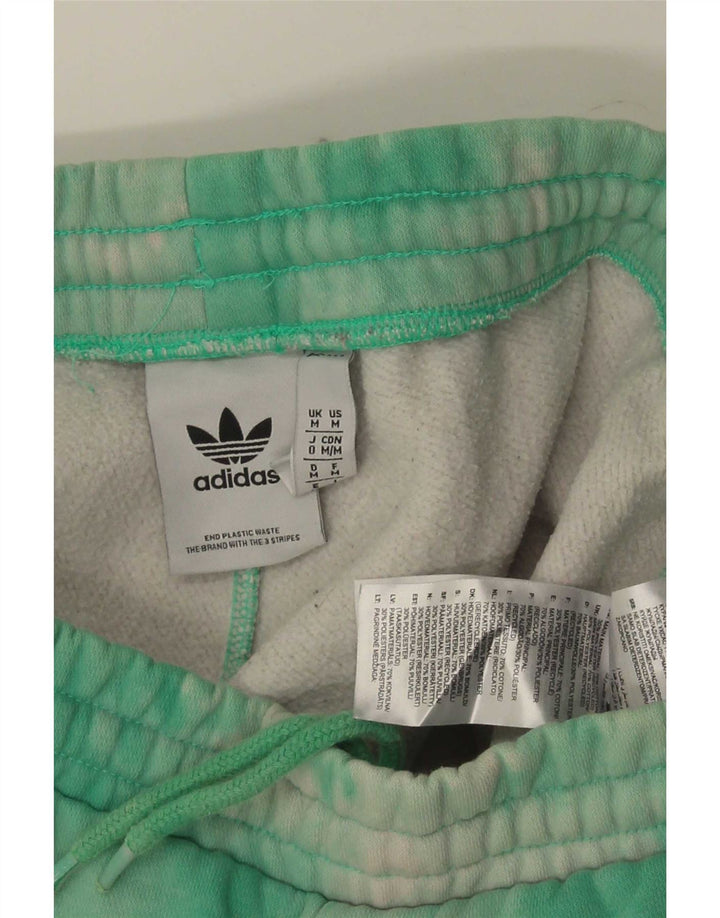 Adidas Short de sport pour homme en coton tie-dye vert moyen