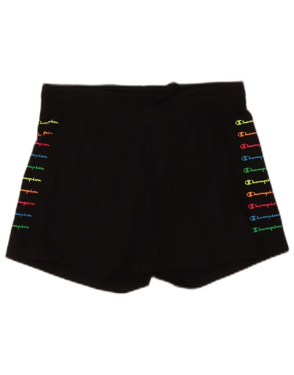 Champion Short de sport graphique pour femme UK 12 Noir moyen