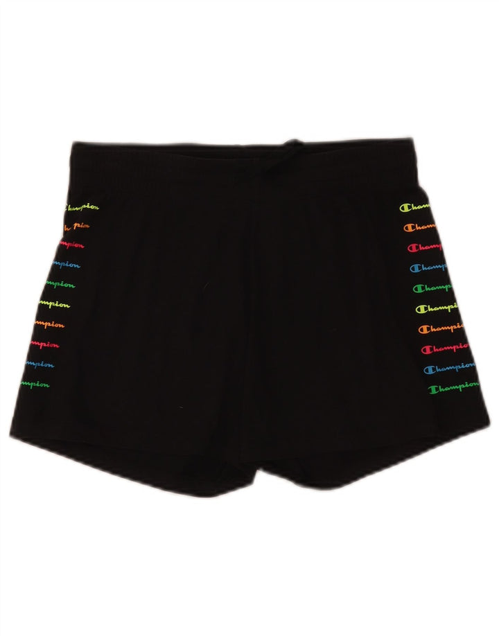 Champion Short de sport graphique pour femme UK 12 Noir moyen