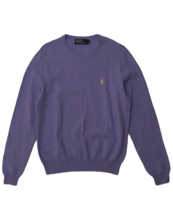 POLO RALPH LAUREN Pull à col rond pour homme en laine mérinos violette