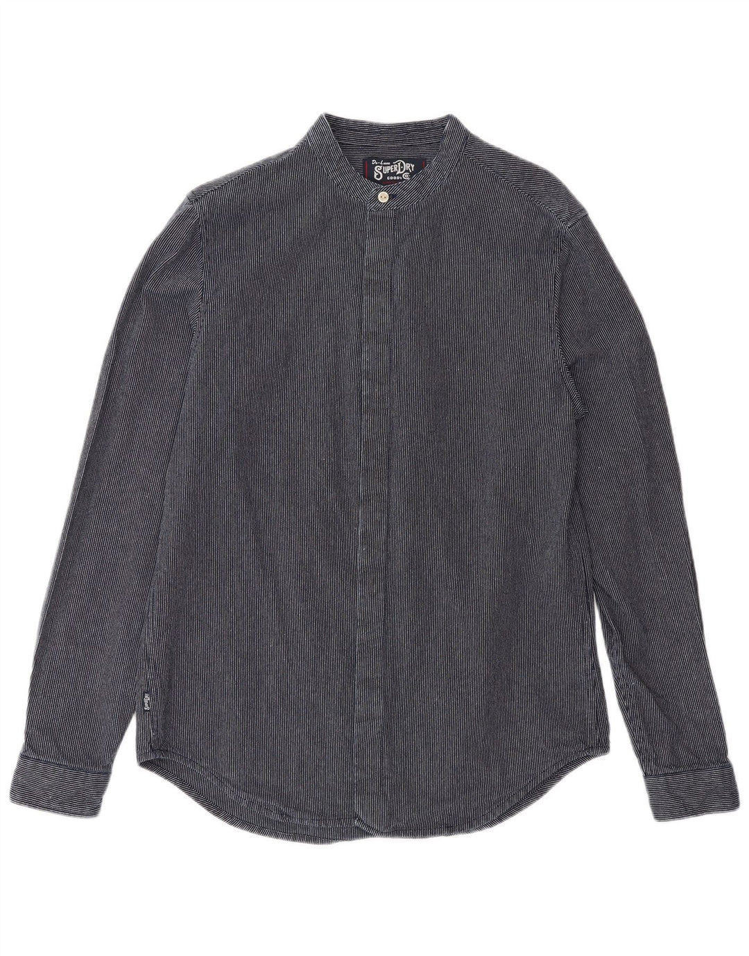 Superdry Chemise Homme Bleu Marine Moyen Fines Rayures Polyester