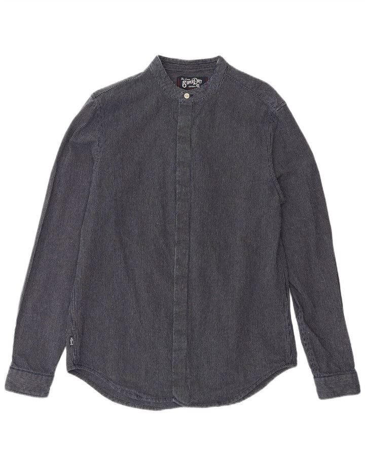 Superdry Chemise Homme Bleu Marine Moyen Fines Rayures Polyester