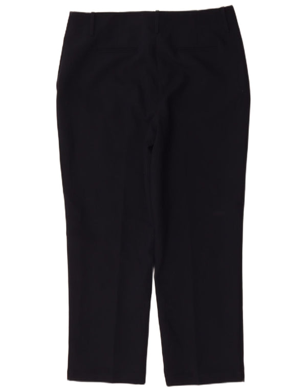 Marks & Spencer Pantalon de costume droit pour femme UK 16 Large W34 L29 Bleu marine