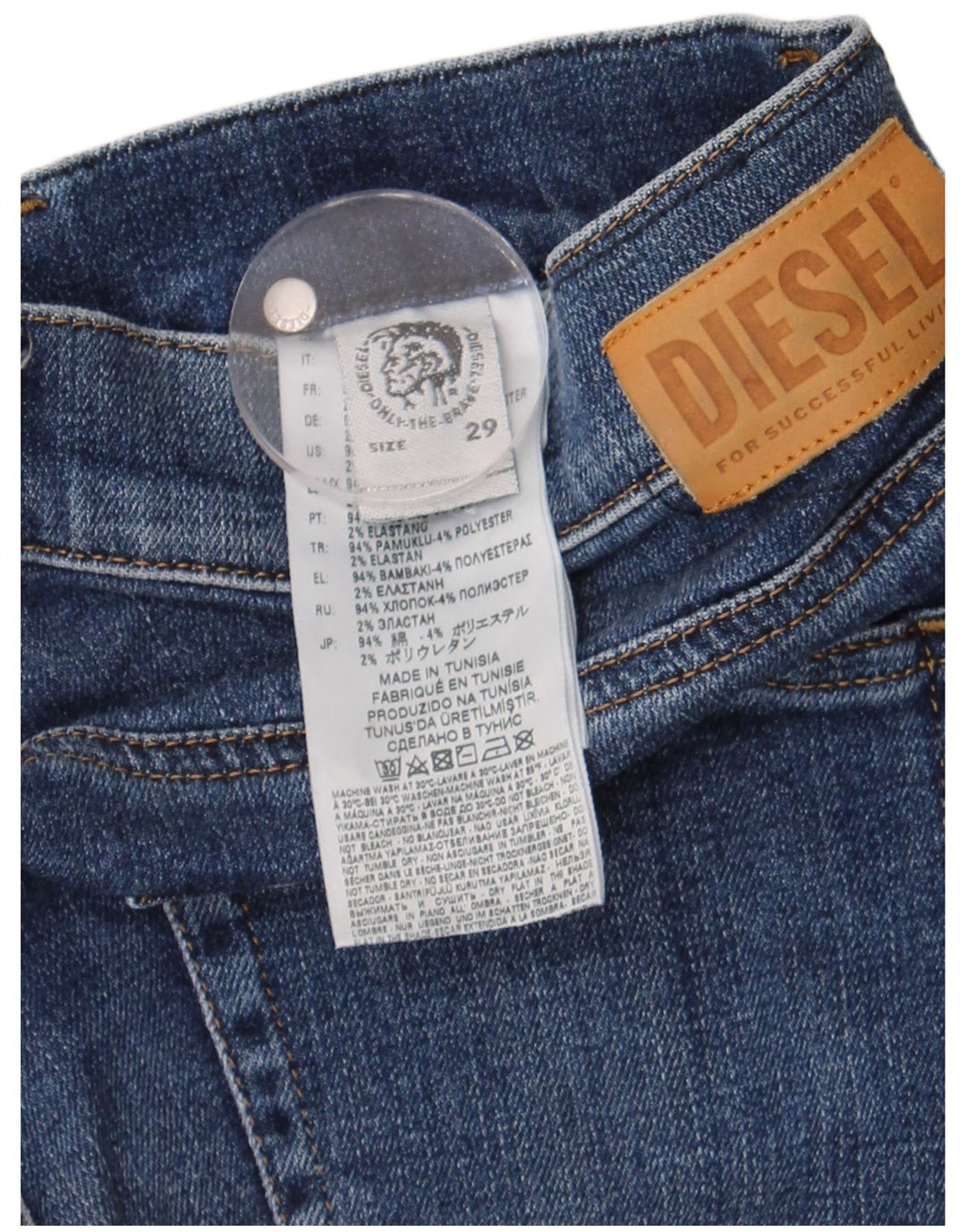 Jean évasé Femme Diesel W29 L32 Bleu Coton
