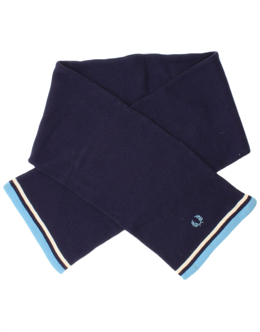 Fred Perry Écharpe rectangulaire pour homme Taille unique en nylon rayé bleu marine