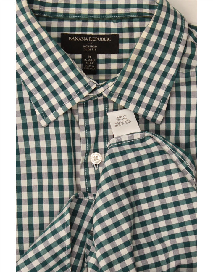 Banana Republic Chemise Slim Fit pour Homme Taille 15 1/2 Medium Multicolore à Carreaux