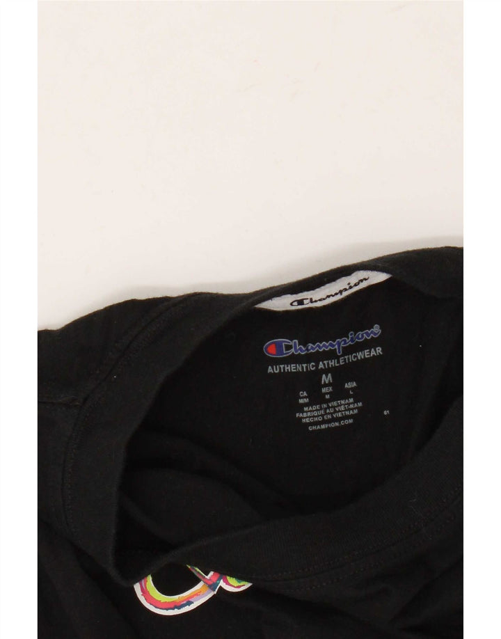 Champion T-shirt graphique pour femme UK 12 Noir moyen
