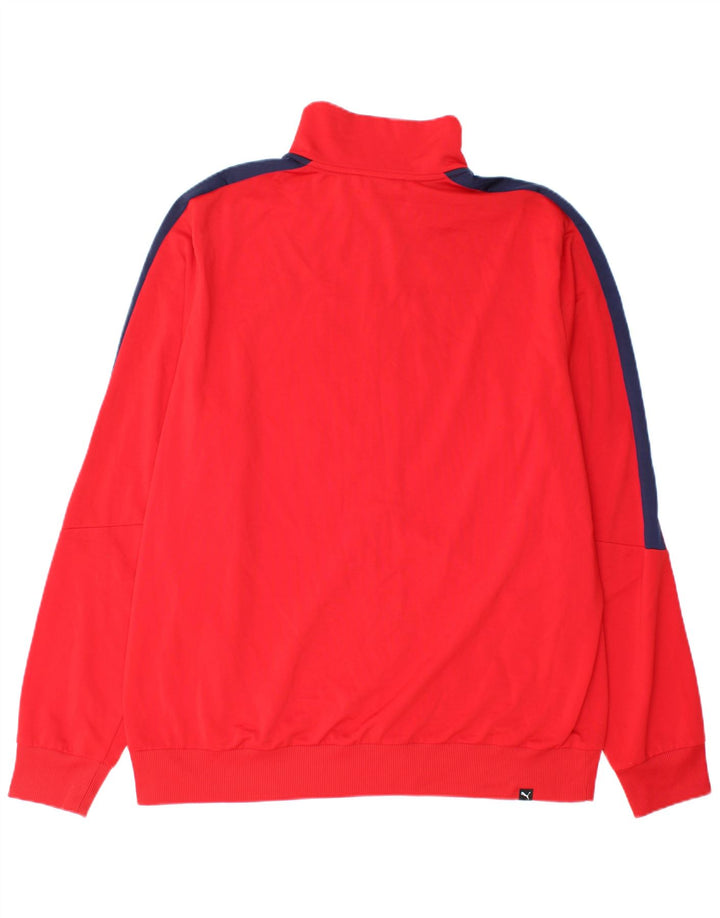 Puma Veste de Survêtement Homme XL Rouge Colorblock Polyester
