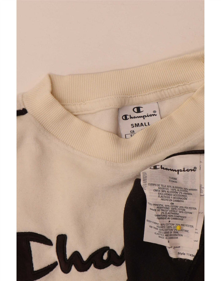 Champion Sweat-shirt graphique surdimensionné pour femme UK 10 Petit Noir