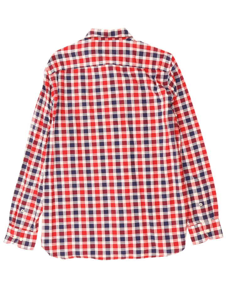 TOMMY HILFIGER Chemise Regular Fit Homme Rouge Moyen Vichy Coton